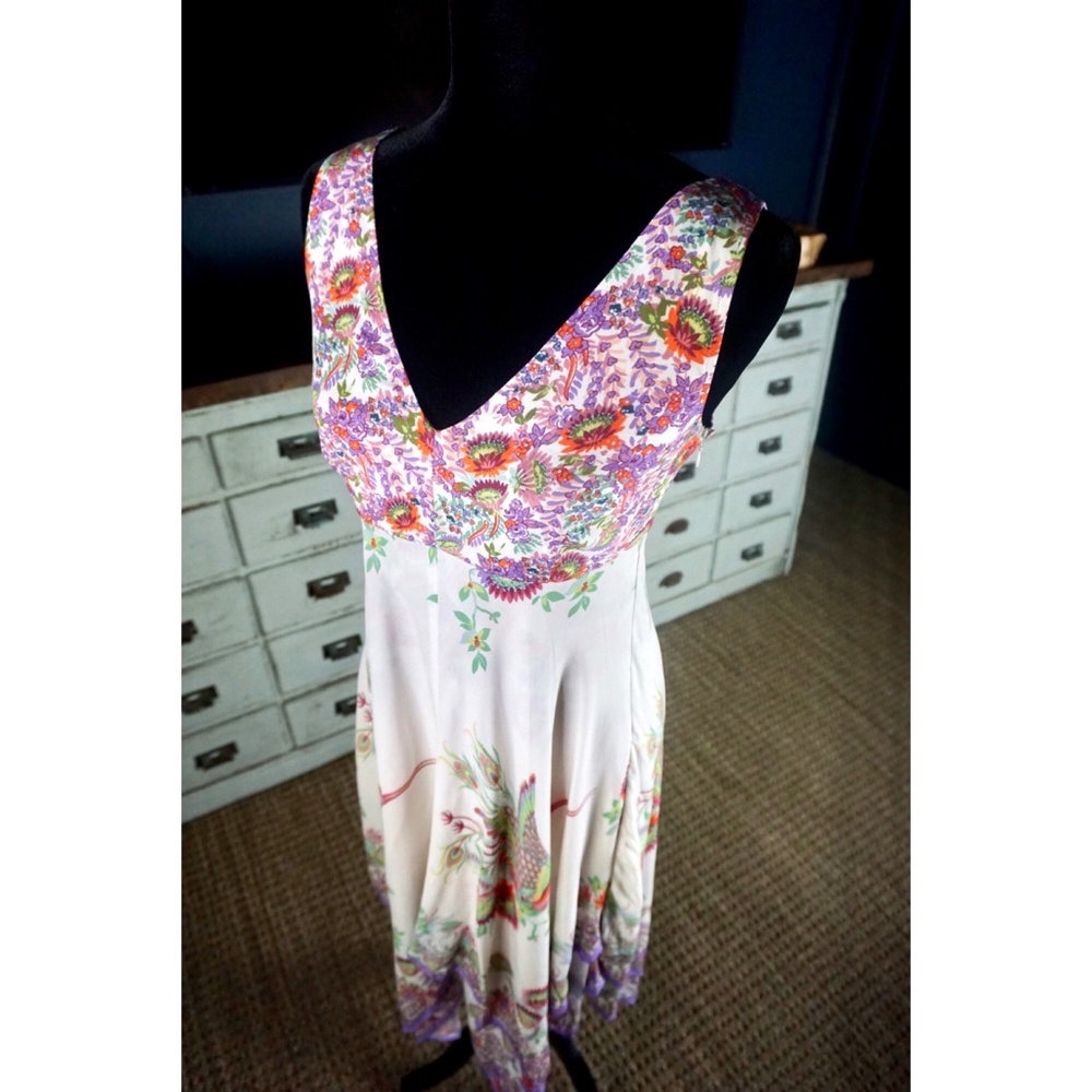 Anthropologie Analise Floral Bird Midi Dress New - Picture 4 of 9